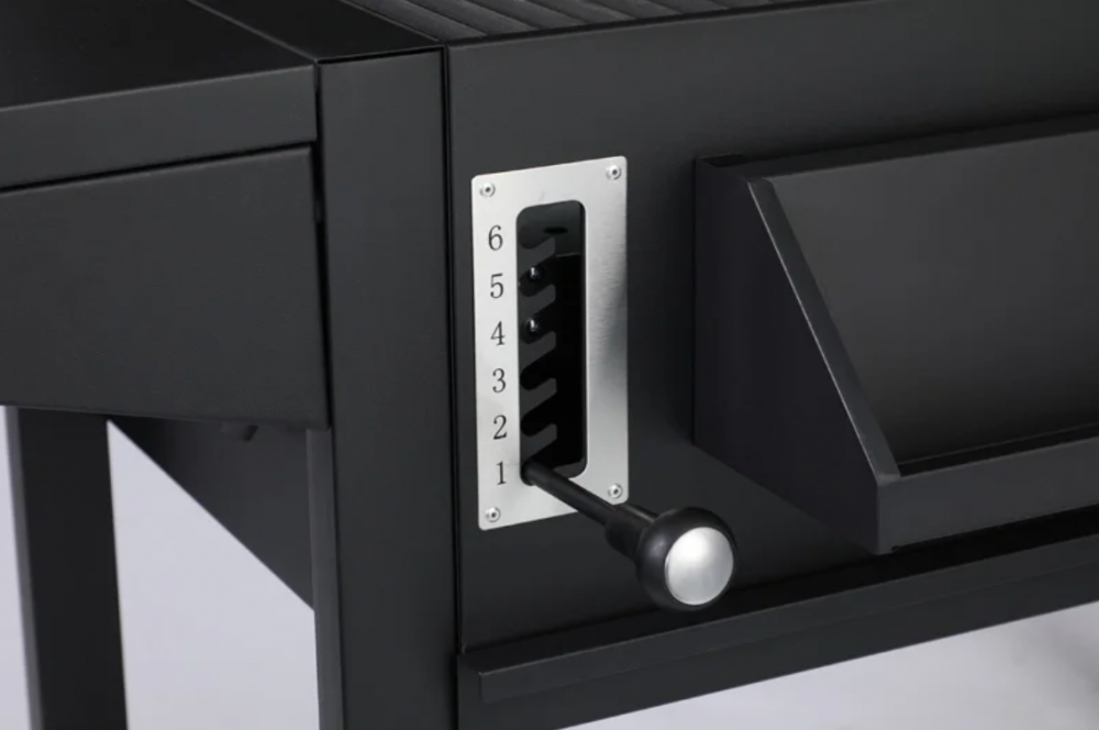 Grătar pe cărbuni AVI®, cu 2 zone de gatire independente, termometru integrat, cu raft incalzire si roti transport, 164 x 64.5 x 107.5 cm, AVI-4995 [9]