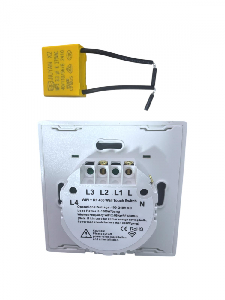 Intrerupator inteligent Gri cu touch, Wi-Fi, 1 canal, RF, sticla securizata, Tuya, Smartlife, compatibil Amazon Alexa/Google Assistant, AVI-4649 [2]