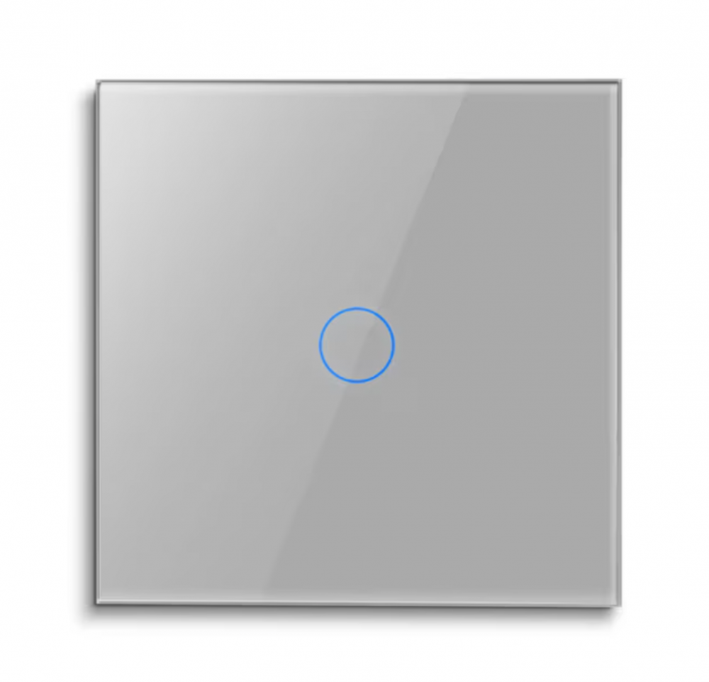 Intrerupator inteligent Gri cu touch, Wi-Fi, 1 canal, RF, sticla securizata, Tuya, Smartlife, compatibil Amazon Alexa/Google Assistant, AVI-4649 [3]