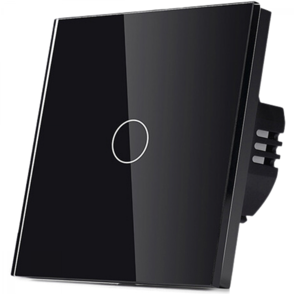Intrerupator smart cu touch, Wi-Fi, Bluetooth, Control vocal, Smart Life / Tuya APP, 1 Canal, Negru [1]