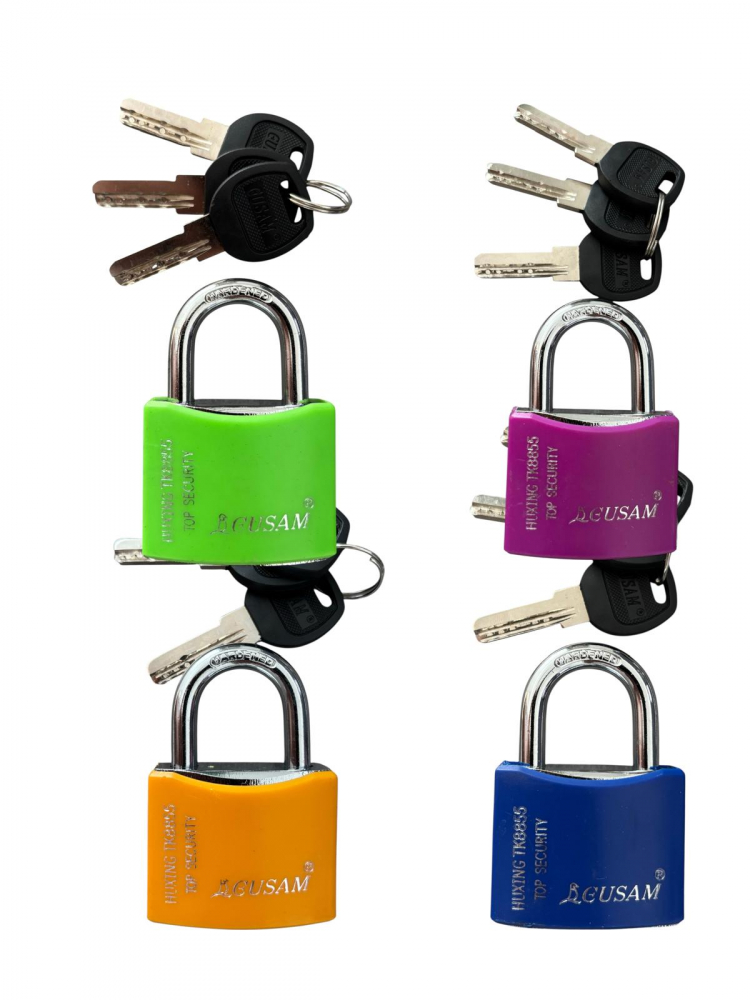 Lacat metalic cu protectie din plastic, multicolor, 50 mm, 315 grame, AVI-708 [2]