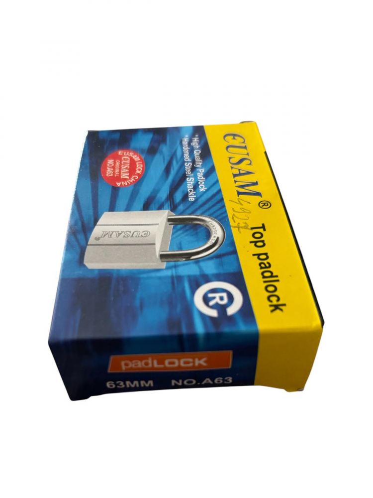 Lacăt metalic Eusam 63 mm, 3 chei semilună, 435 grame, corp masiv, AVI-4927 [3]
