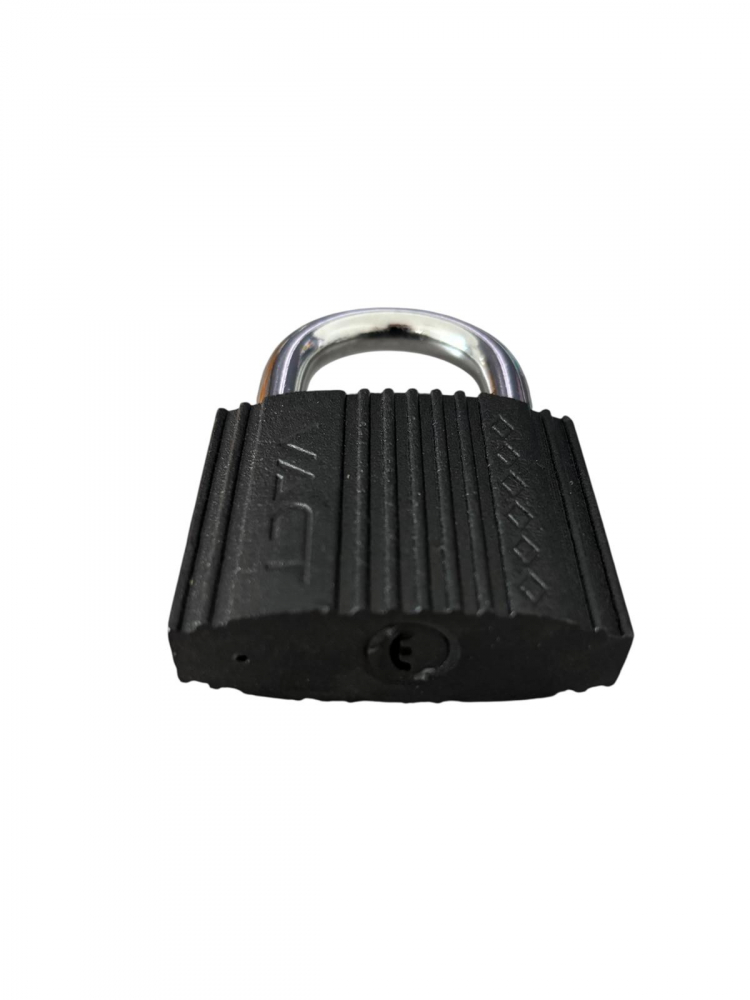 Lacăt metalic Vact 38 mm, 3 chei semilună, 110 grame, corp negru, verigă cromată, AVI-4921 [3]
