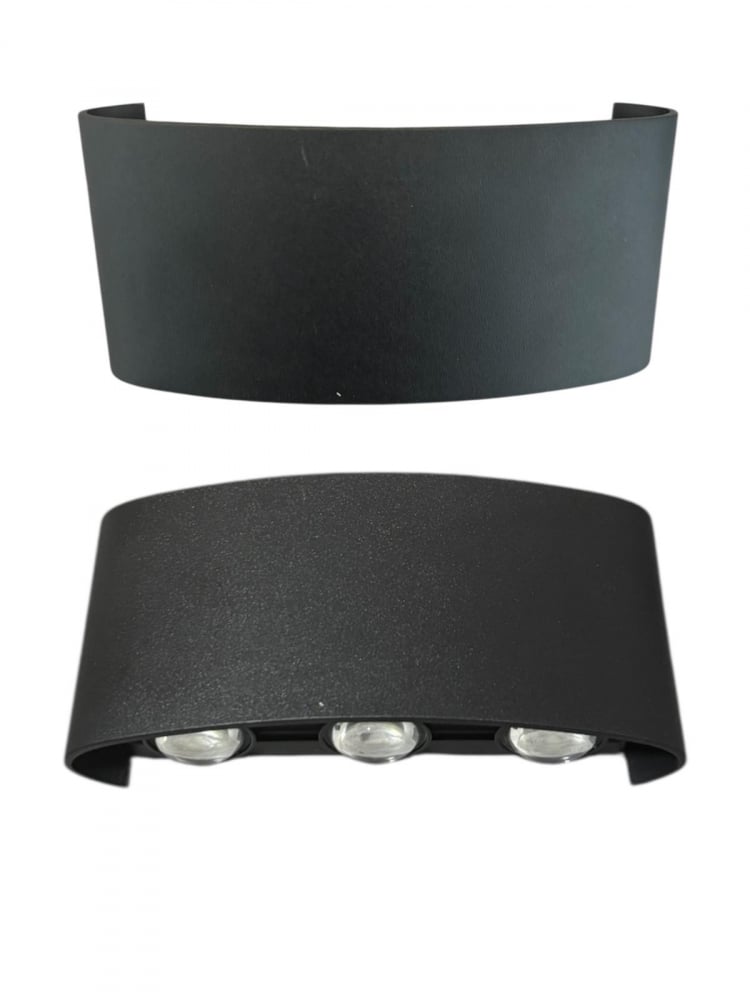 Lampa de fatada cu 6 LED - lumina sus si jos, 6W, lumina 4000K, neagra, IP65, AVI-4828 [2]