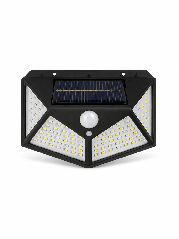 Lampă de fațadă solară, AVI®, 13.5 × 10 cm, 1W, COB cu 100 LED-uri, 600 lm, lumină albă rece, AVI-5426 [2]