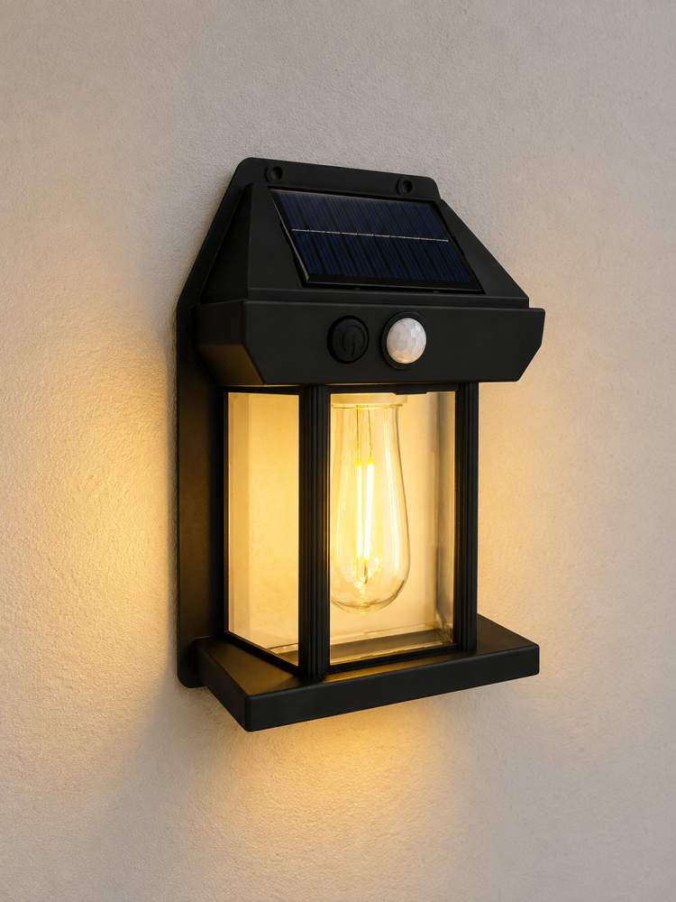 Lampă de fațadă solară, AVI®, 15 × 10 cm, 1W, 600 lm, acumulator 1200 mAh, lumină albă rece, AVI-5421 [2]