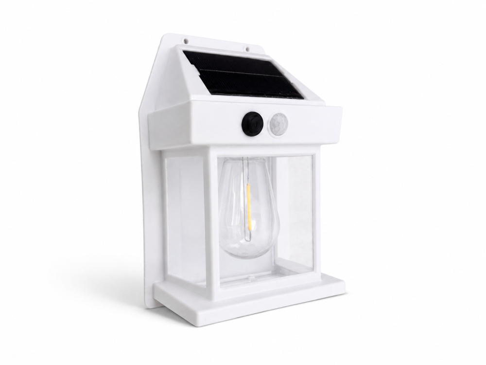 Lampă de fațadă solară, AVI®, 17.5 × 12 cm, 1W, 600 lm, acumulator 1800 mAh, lumină caldă, senzor de mișcare, AVI-5437 [5]