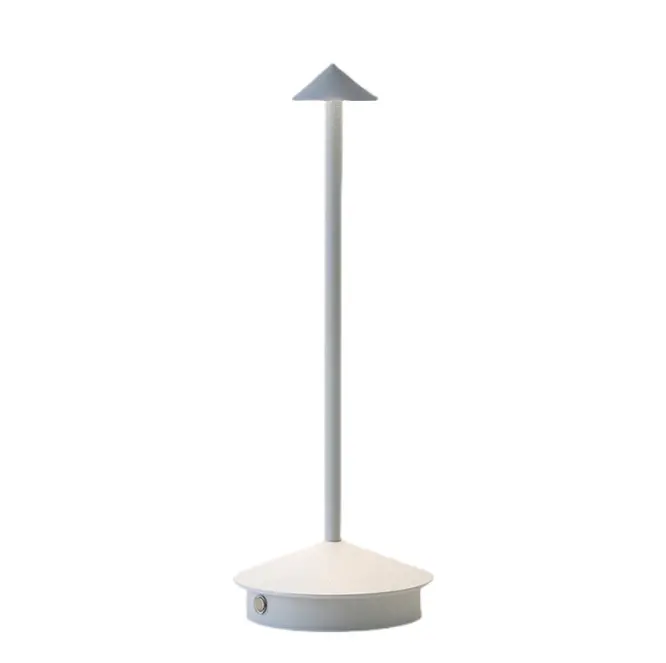 Lampa de masa LED wireless, lampa de masa reglabila cu atingere reincarcabila, lampa portabila pentru interior/exterior pentru restaurant, bar, gradina, balcon, masa de dining, alb, AVI-4596 [2]