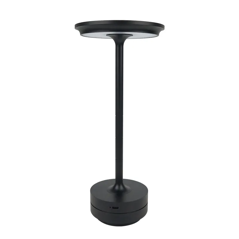 Lampa de masa LED, wireless, reincarcabila, cu trei tipuri de lumina, dimabila, cu acumulator, incarcare USB-c, neagra AVI-4598 [2]