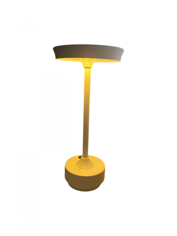 Lampa de masa LED, wireless, reincarcabila, cu trei tipuri de lumina, dimabila, cu acumulator, incarcare USB-c, alba, AVI-4599 [6]