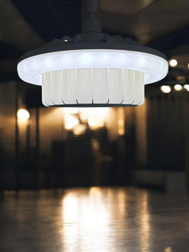 Lampa LED 20W, E27, cu incalzire, radiator 600W, telecomanda control, lumina rece, calda si neutra, Ø24.5cm, alba, AVI-4823 [3]