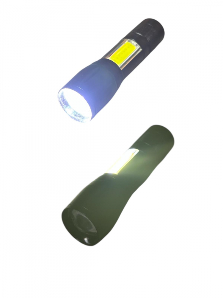 Lanterna COB + XPE LED, reincarcabila, 9.5cm, metalica, reincarcabila, AVI-4668 [5]