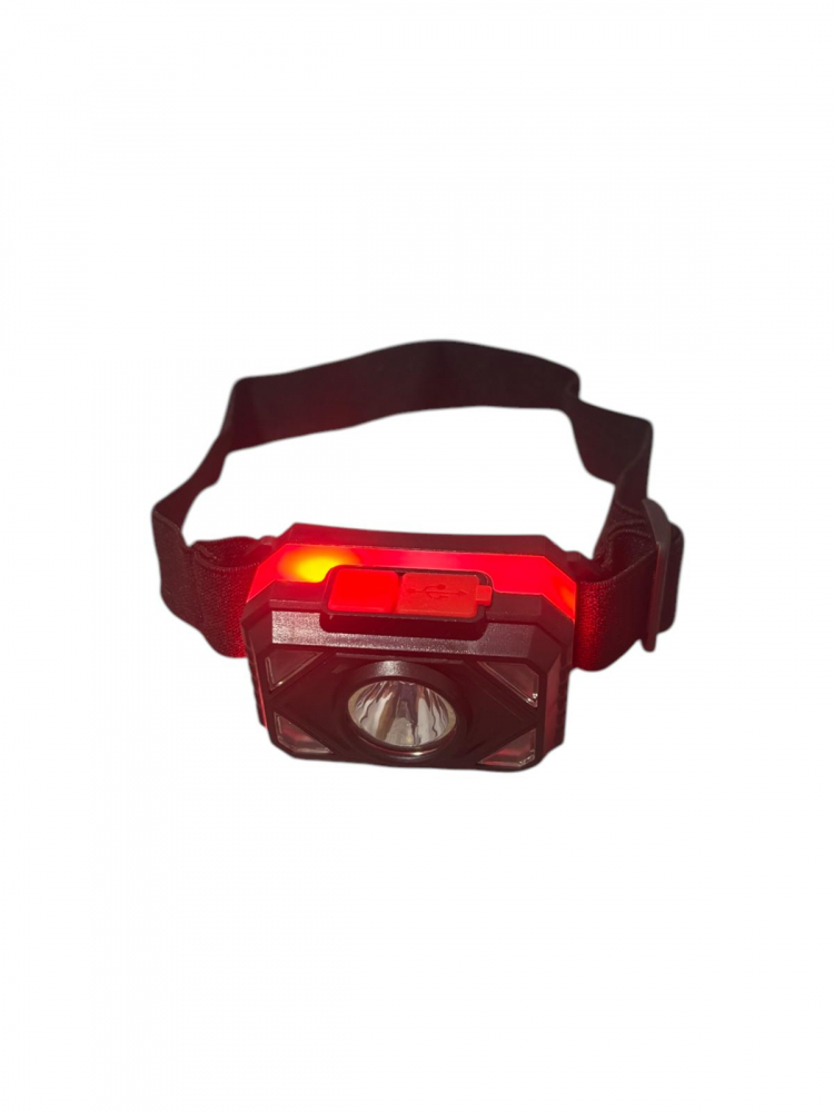 Lanterna de cap 1 + 4 LED si iluminare laterala rosu - albastru, cu acumulator, 003, AVI-4611 [2]