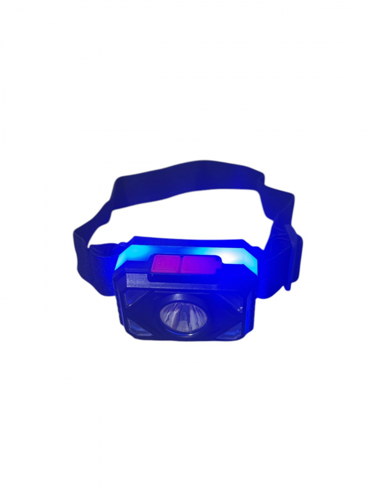 Lanterna de cap 1 + 4 LED si iluminare laterala rosu - albastru, cu acumulator, 003, AVI-4611 [3]