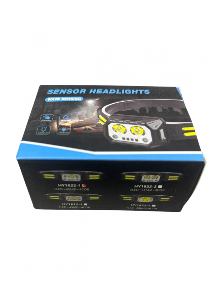 Lanterna de cap 1LED, 4SMD si 4 COB pe panglica, acumulator, senzor miscare pentru comenzi touchless, HY 1822-1, AVI-4615 [4]
