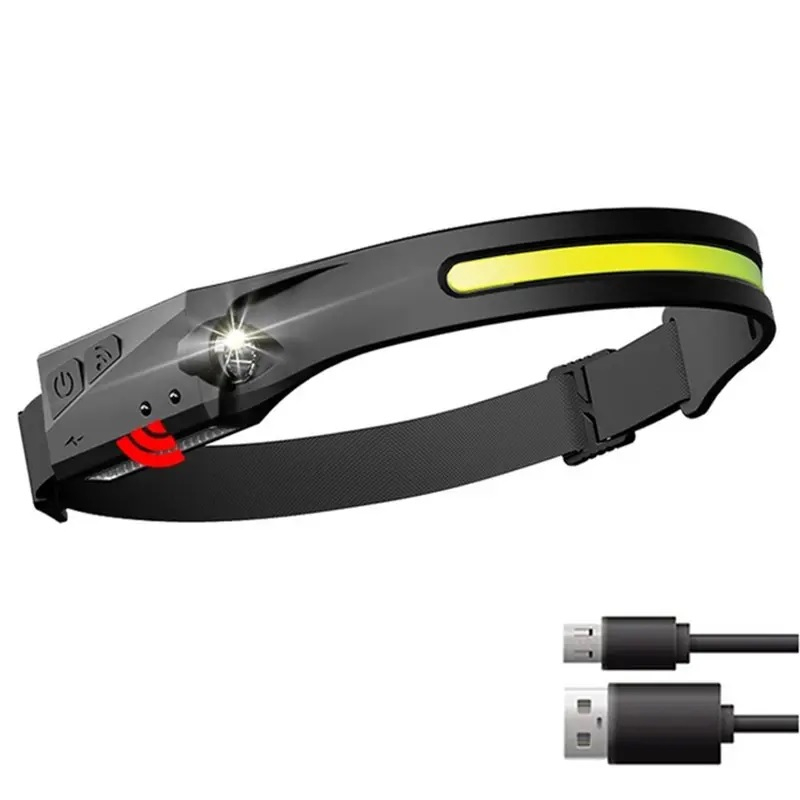Lanterna de cap cu banda LED, 4 trepe, 2 moduri, acumulator, senzor miscare, AVI-3545 [8]