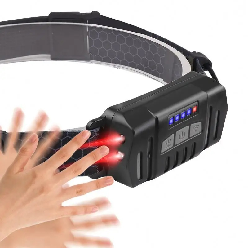 Lanterna de cap cu senzor comenzi fara atingere, banda LED si iluminare fata - spate, diferite moduri, AVI-3547 [6]