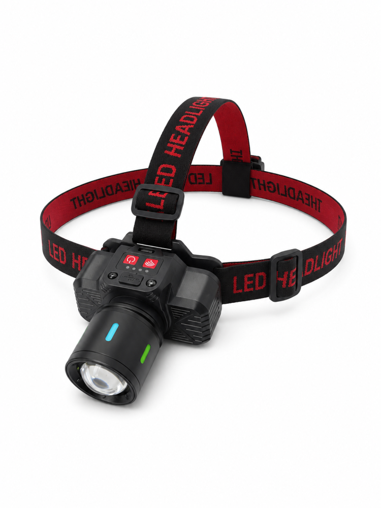 Lanternă de cap LED cu zoom, AVI®, senzor de mișcare, acumulator reîncărcabil, USB-C, focalizare reglabilă, AVI-5425 [3]