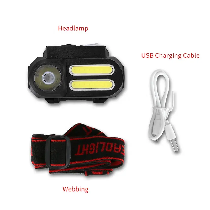 Lanterna de cap NF-611, 4 moduri, cu acumulator 3.7V - 18650, 1 x LED XPE, 2 x COB, IP 55, AVI-2858 [3]
