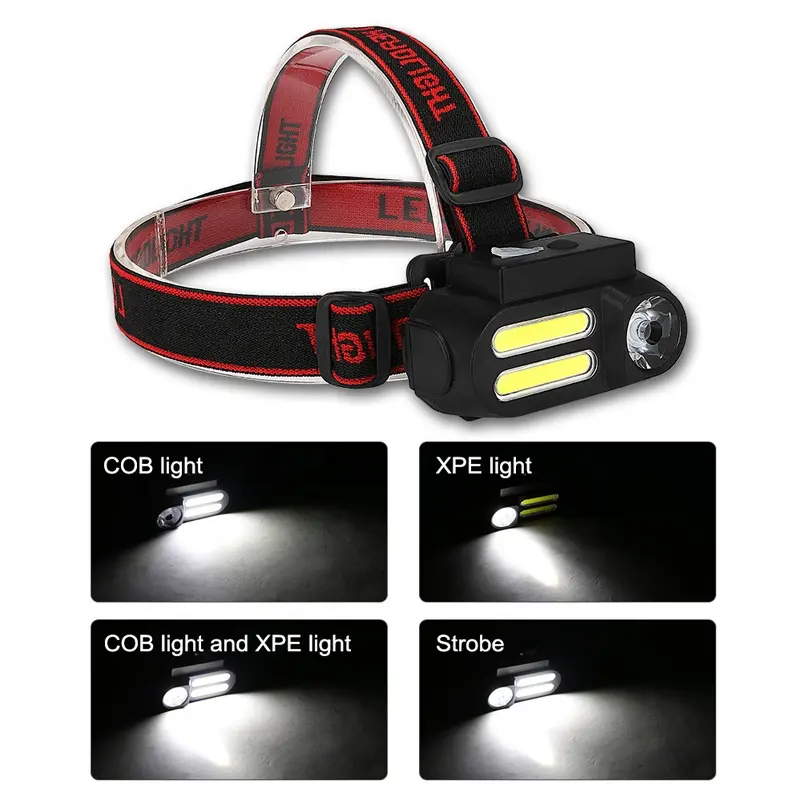 Lanterna de cap NF-611, 4 moduri, cu acumulator 3.7V - 18650, 1 x LED XPE, 2 x COB, IP 55, AVI-2858 [2]