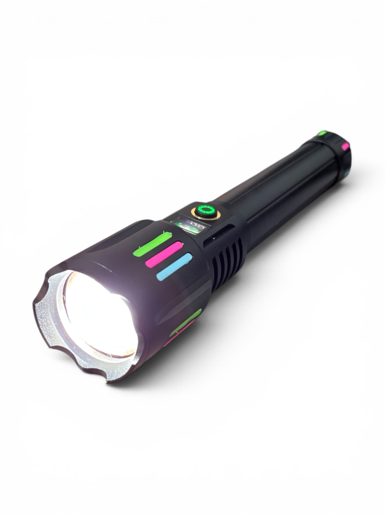 Lanternă de mână LED cu zoom, AVI®, acumulator 261350 12.000 mAh, USB-C, display digital baterie, funcție Power Bank, metalică, 25.5 cm, AVI-5418 [7]