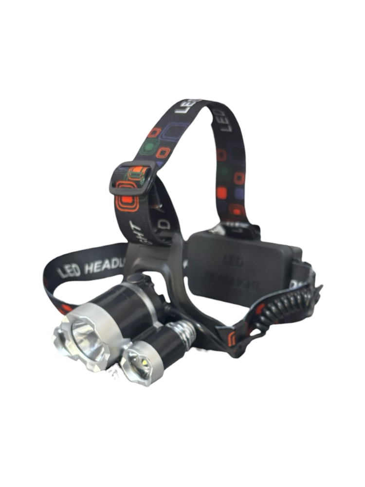Lanternă frontală LED, AVI®, 3 surse de iluminare LED T6, acumulatori 2 x 18650, încărcare USB-C, reglabilă, AVI-5438 [3]