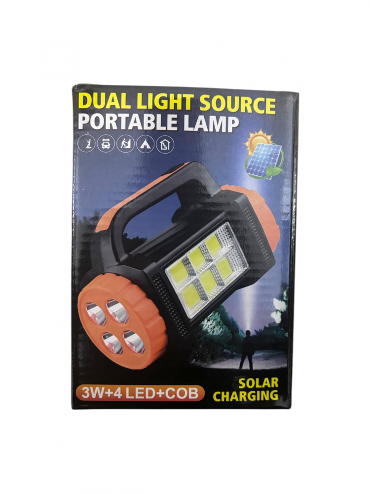 Lanterna LED cu iluminare pe ambele capete, acumulator, COB, incarcare solara, iesire USB incarcare telefon, 828B, AVI-4630 [4]