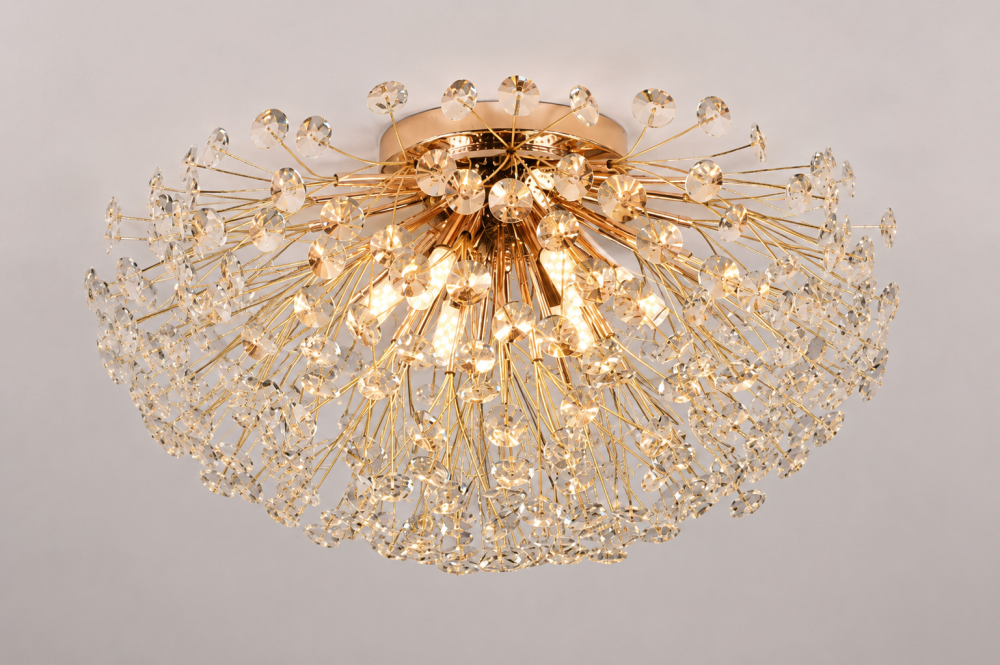 Lustră Crystal Dandelion Gold, AVI®, Ø40 cm, 6 × G9, cristale multifatetate, auriu, AVI-5555 [4]