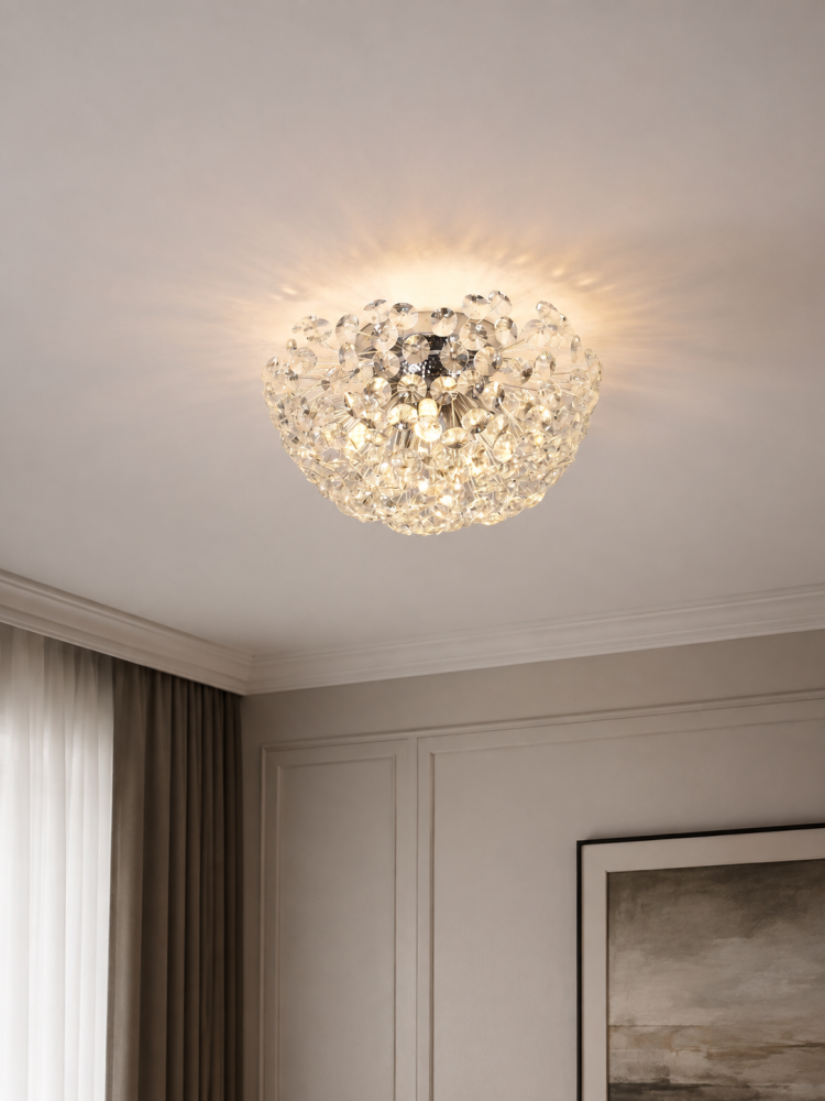 Lustră Crystal Dandelion Silver, AVI®, Ø40 cm, 5 × G9, cristale multifatetate, argintiu, AVI-5554 [4]