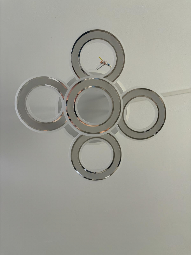 Lustra LED cu 5 inele Ø 20cm fiecare, alba, AVI-4422 [5]
