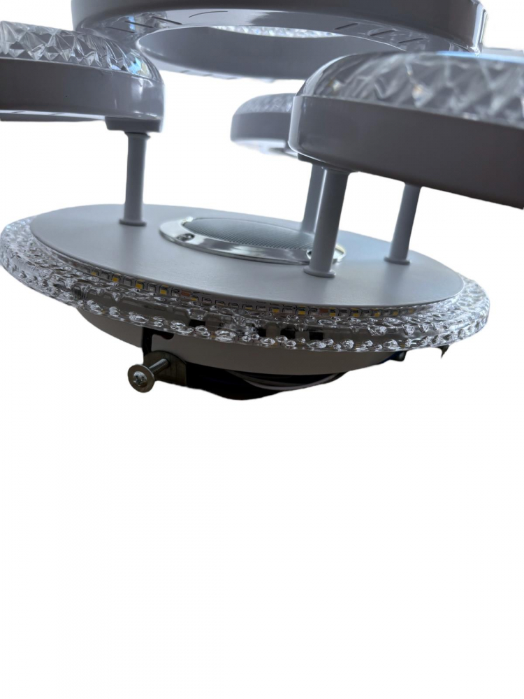 Lustra LED cu boxa 10w incorporata in suportul iluminat cu Ø24cm si 4 inele cu pozitii reglabile cu Ø17.5 cm fiecare, AVI-4423 [3]