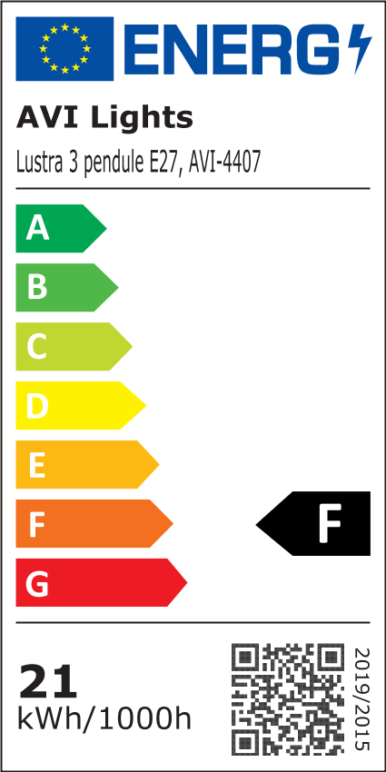 Lustra LED model nor, Ø 42cm, alba, AVI-4407 [3]
