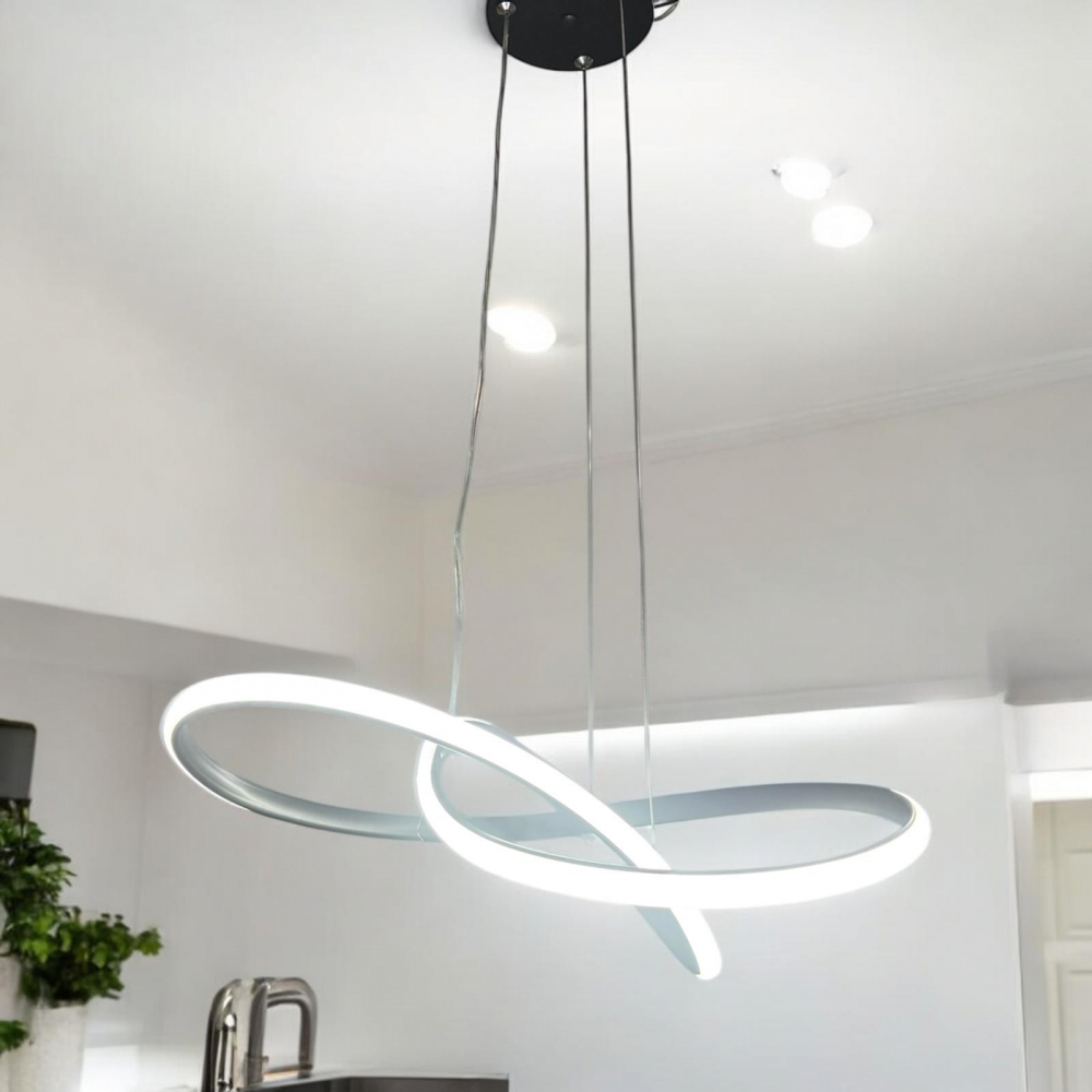 Lustra LED Ø40cm, model buclat, lumina rece, calda si neutra, AVI-4692 [3]