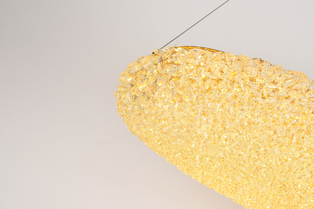 Lustră LED Smart cu mini-cristale, AVI®, 100 x 35 cm, configurație (60-80W) x 2, telecomandă, 3 tipuri de lumină, efect luxury, AVI-5564 [8]