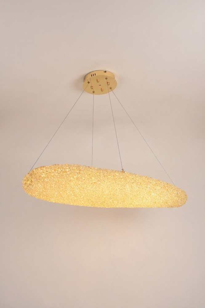 Lustră LED Smart cu mini-cristale, AVI®, 100 x 35 cm, configurație (60-80W) x 2, telecomandă, 3 tipuri de lumină, efect luxury, AVI-5564 [5]
