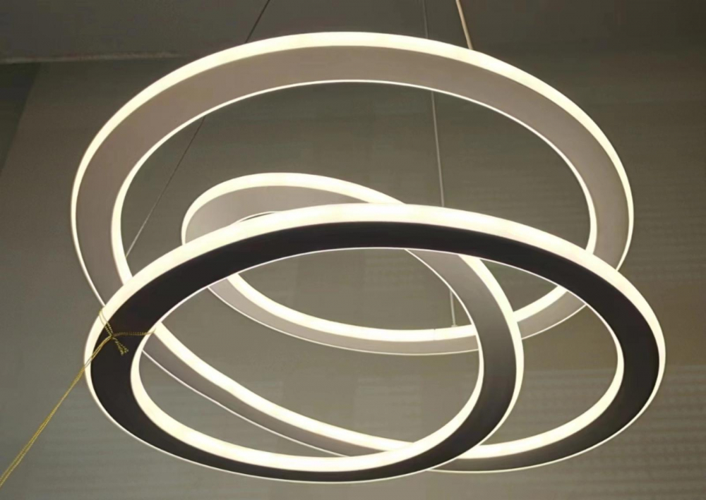 Lustra LED spirala one piece suspendata, design modern, Ø45cm, alb, AVI-4368 [2]