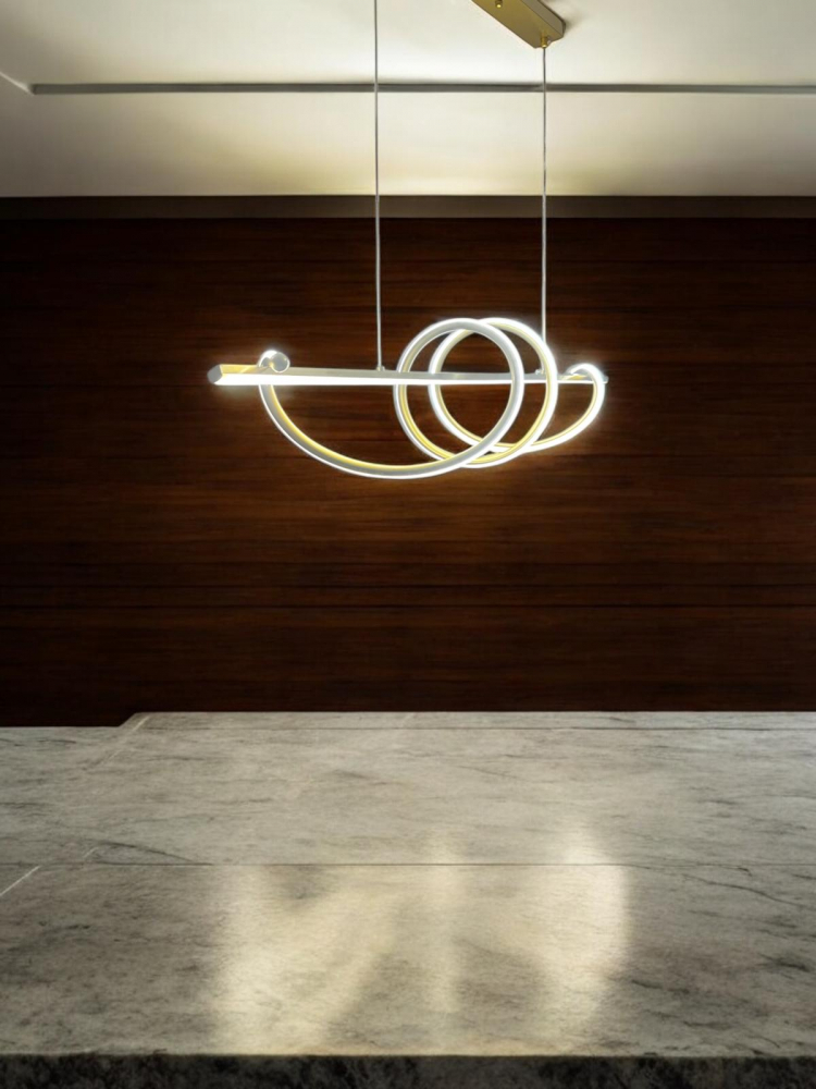 Lustra LED suspendata 100cm, dining, schelet auriu, lumina rece, calda si neutra, AVI-4678 [4]