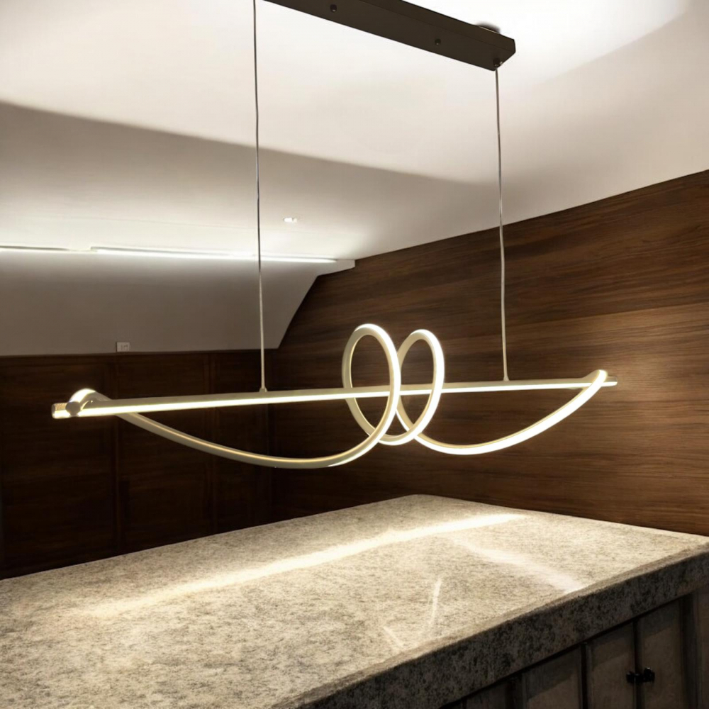 Lustra LED suspendata 100cm, dining, schelet negru, lumina rece, calda si neutra, AVI-4679 [2]