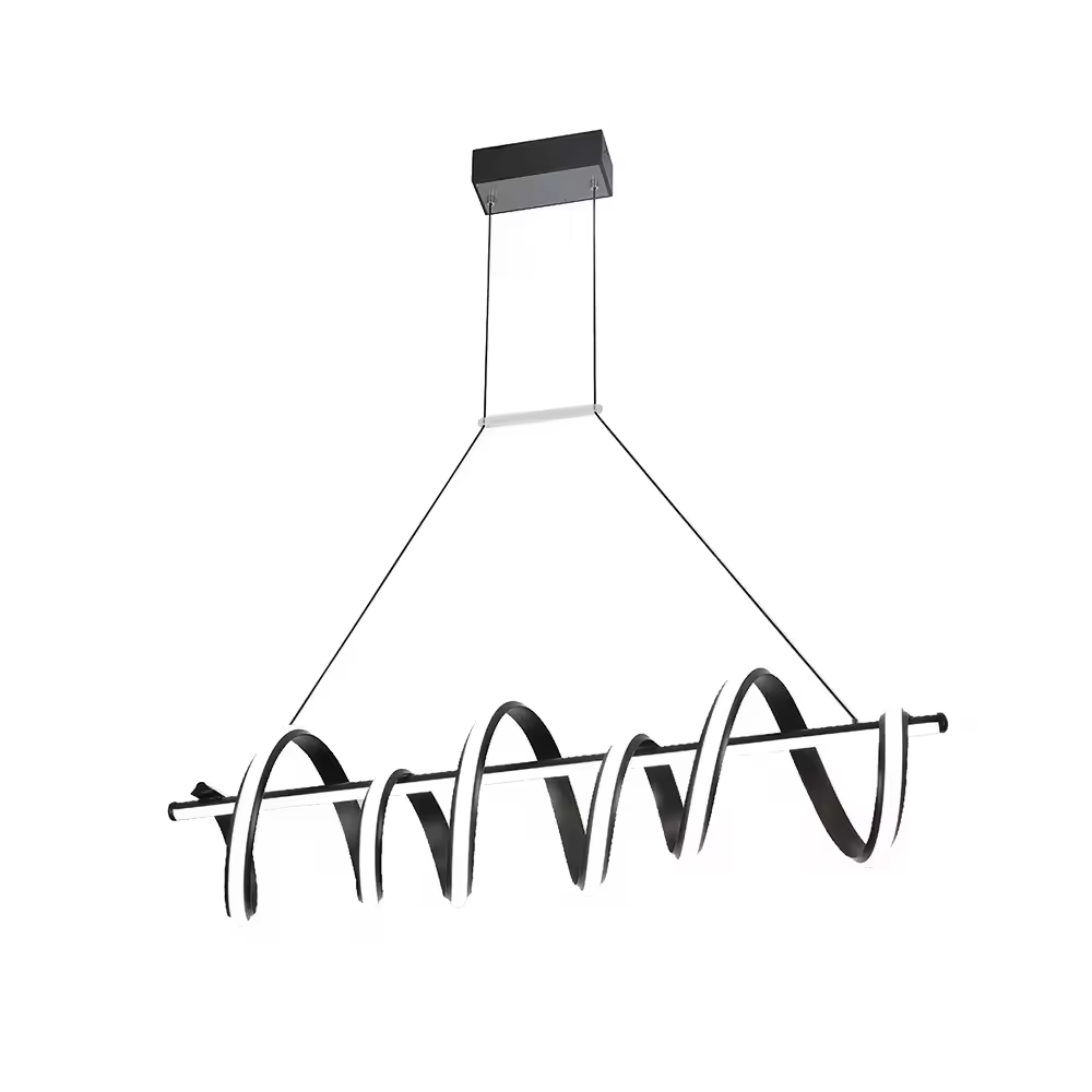 Lustra LED suspendata, spirala orizontala, alb, 91cm, AVI-4384 [2]