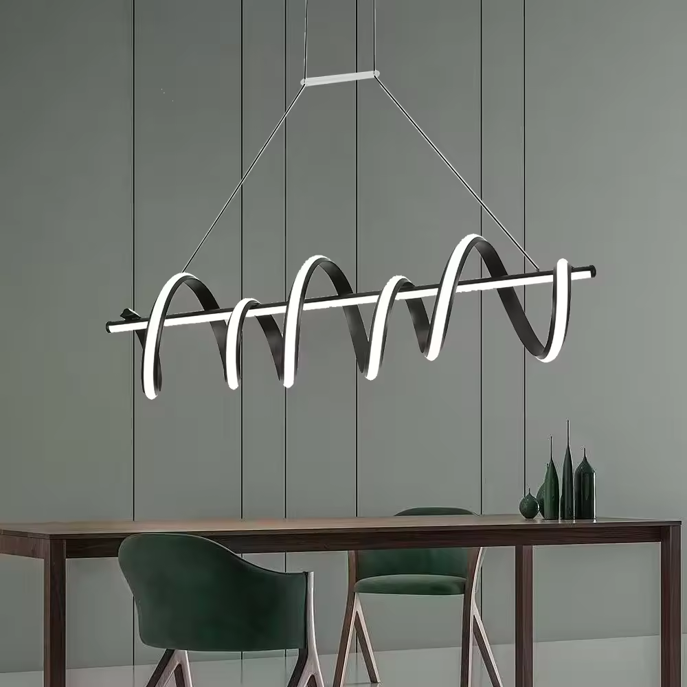 Lustra LED suspendata, spirala orizontala, alb, 91cm, AVI-4384 [1]