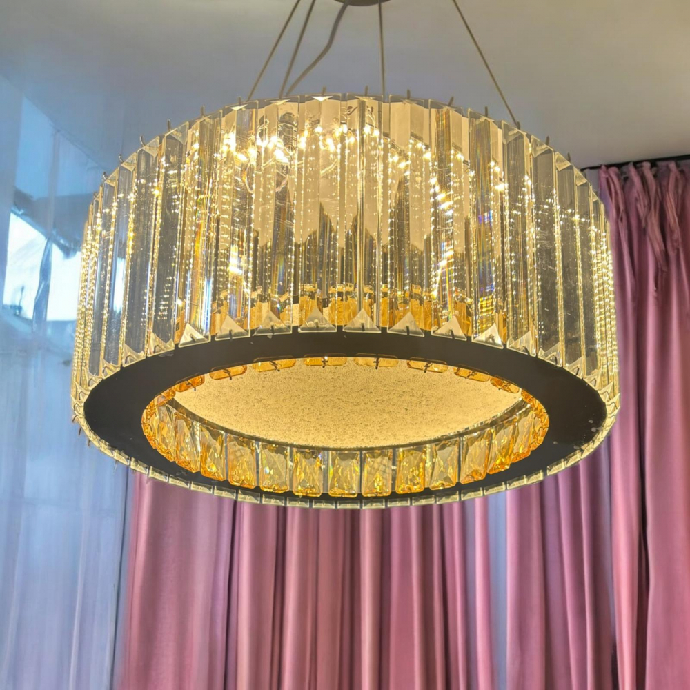 Lustra LED tip candelabru Ø40cm, H corp 15cm, latime corp 5.5cm, suspendat, lumina rece, calda si neutra, AVI-4695 [1]