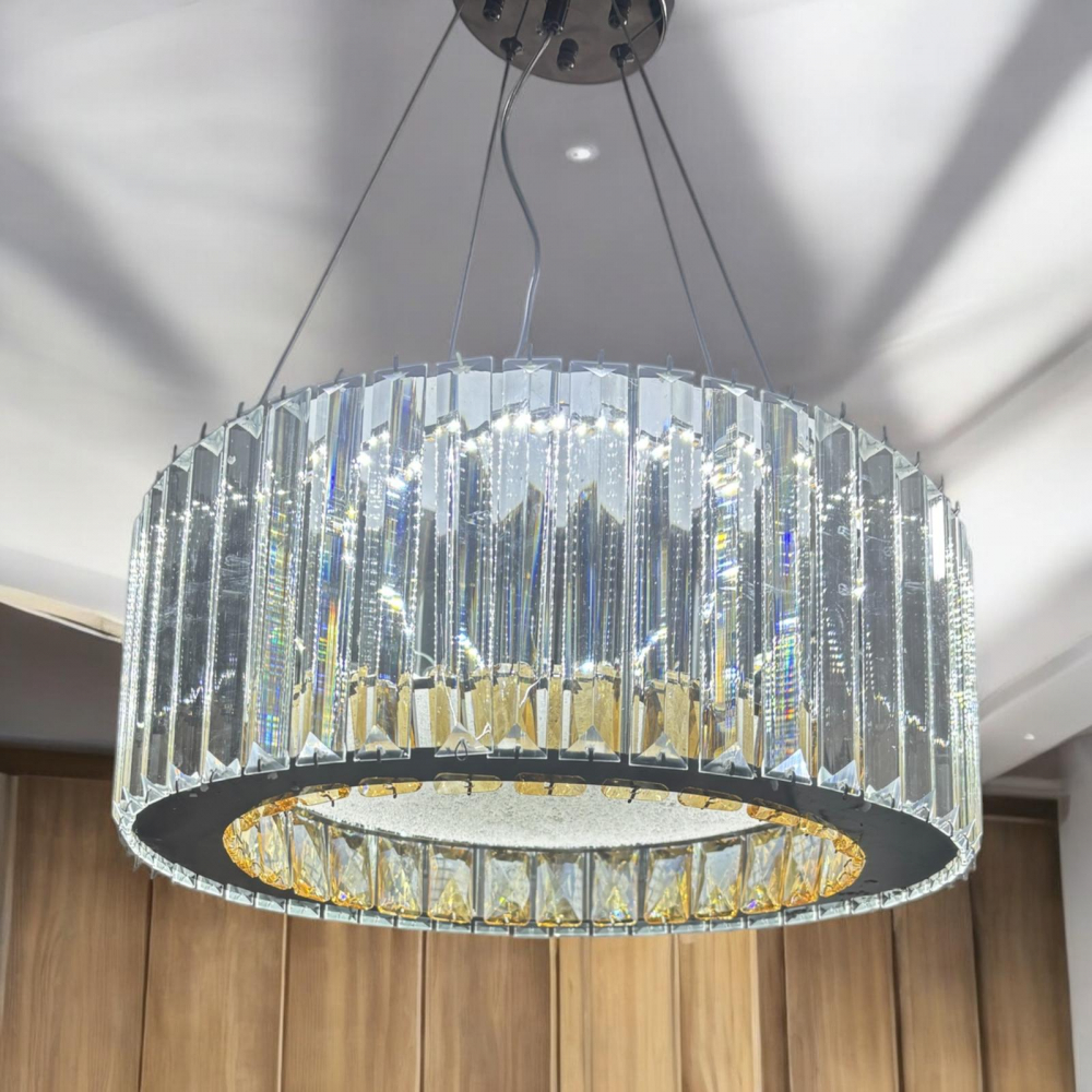 Lustra LED tip candelabru Ø40cm, H corp 15cm, latime corp 5.5cm, suspendat, lumina rece, calda si neutra, AVI-4695 [5]
