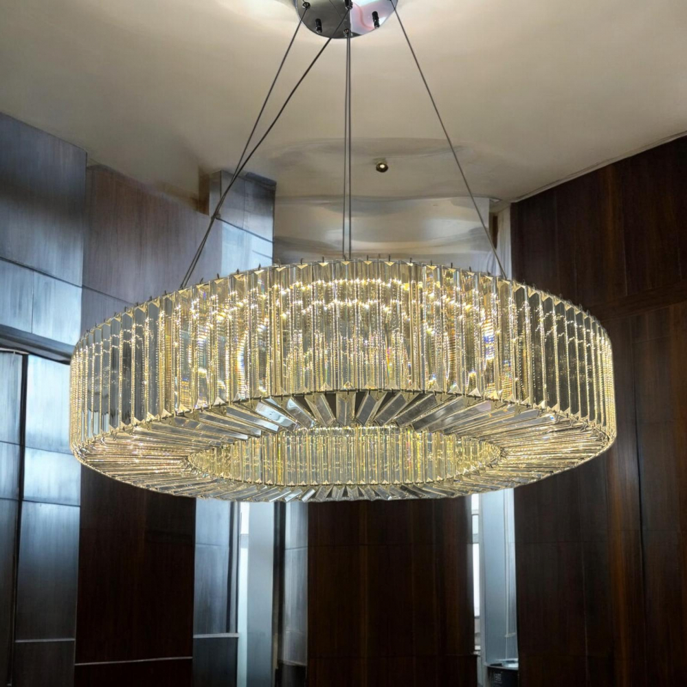 Lustra LED tip candelabru Ø80cm, H corp 15cm, latime corp 17cm, suspendat, lumina rece, calda si neutra, AVI-4696 [4]