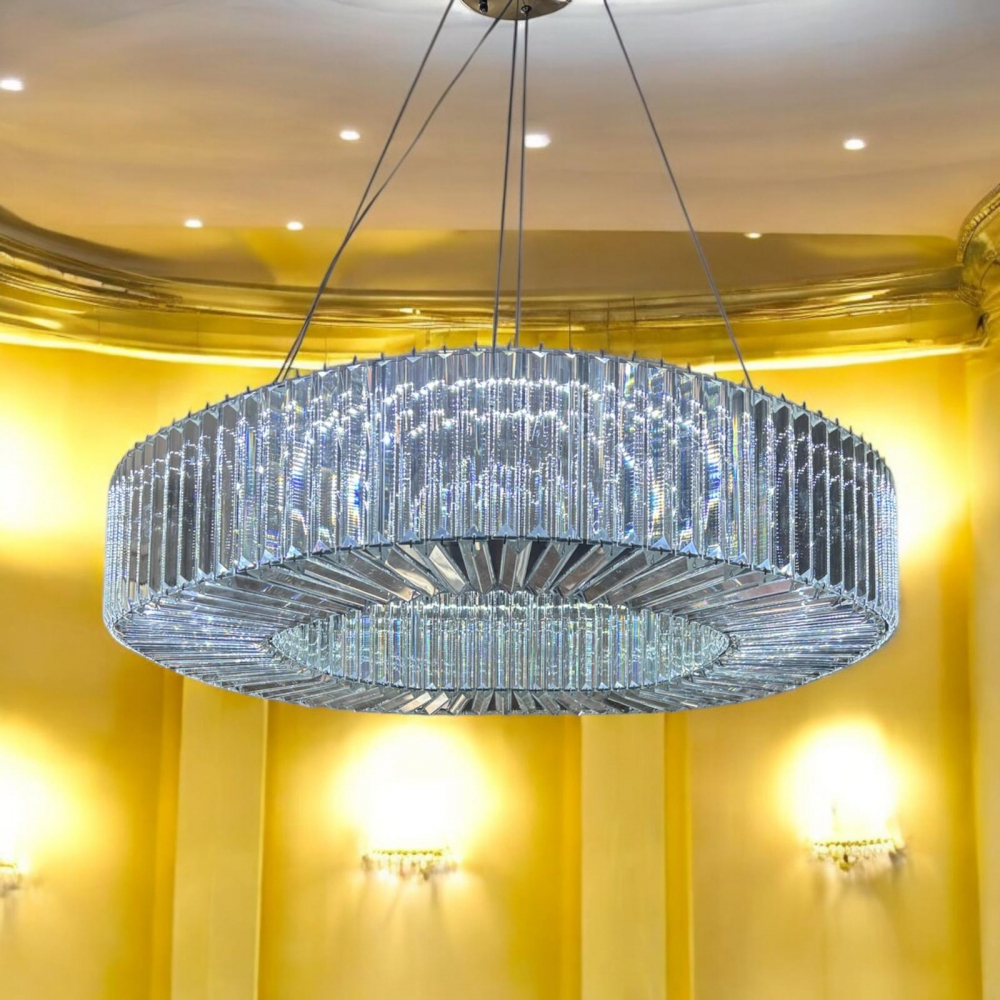 Lustra LED tip candelabru Ø80cm, H corp 15cm, latime corp 17cm, suspendat, lumina rece, calda si neutra, AVI-4696 [1]