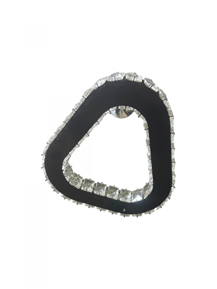 Lustra LED triunghi, 30cm, cu cristale, suspendata, inaltime ajustabila, 72W, lumina rece, calda, neutra, AVI-4702 [5]