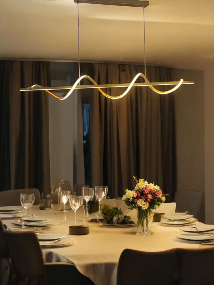 Lustra suspendata dining 120cm, LED, schelet auriu, lumina rece, calda si neutra, AVI-4677 [4]