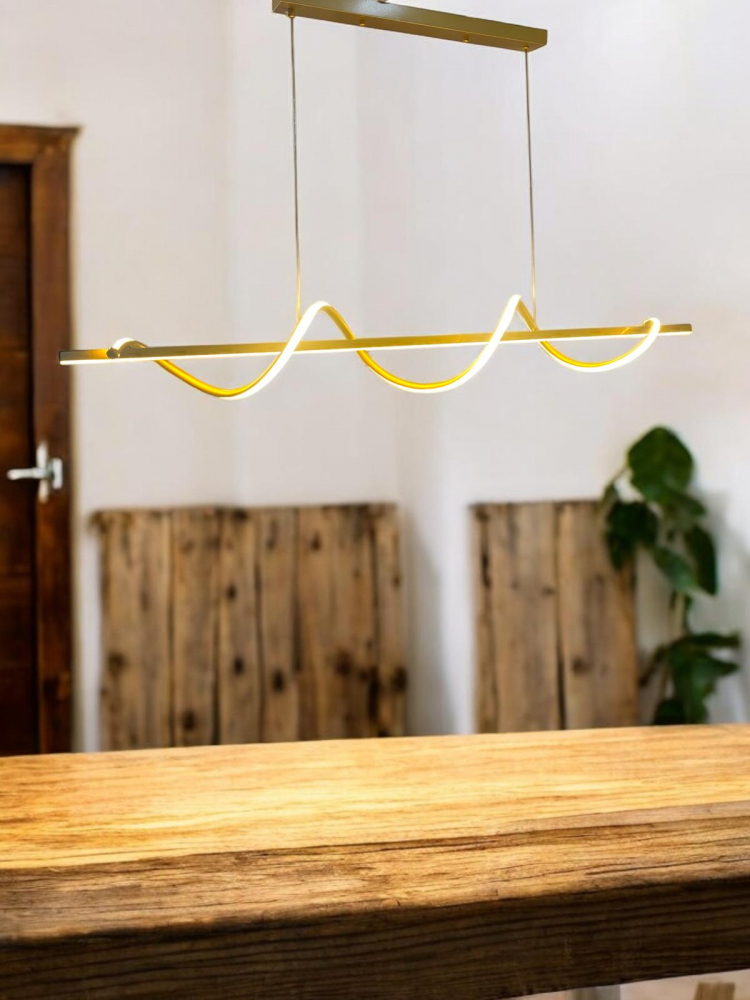 Lustra suspendata dining 120cm, LED, schelet auriu, lumina rece, calda si neutra, AVI-4677 [3]