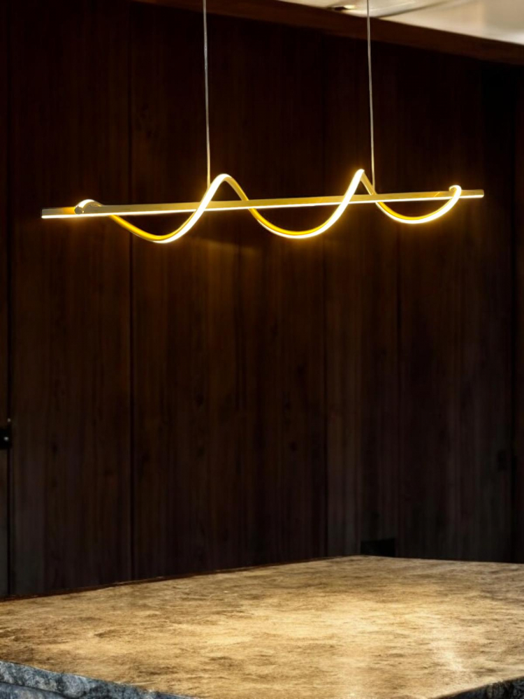 Lustra suspendata dining 120cm, LED, schelet auriu, lumina rece, calda si neutra, AVI-4677 [1]