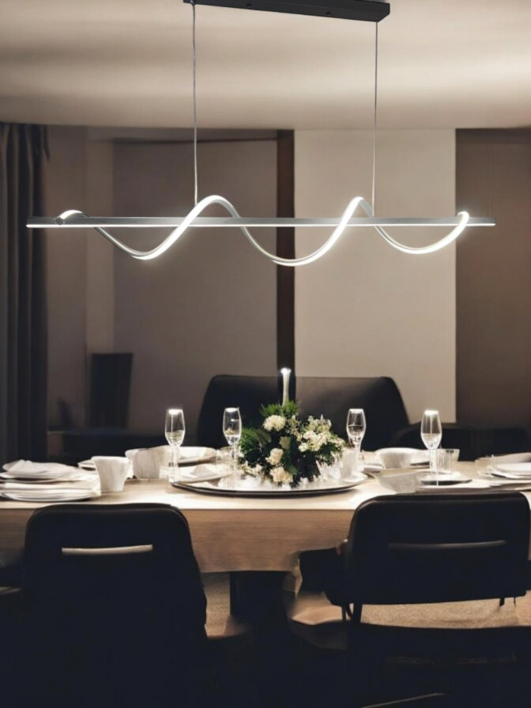 Lustra suspendata dining 120cm, LED, schelet negru, lumina rece, calda si neutra, AVI-4676 [4]