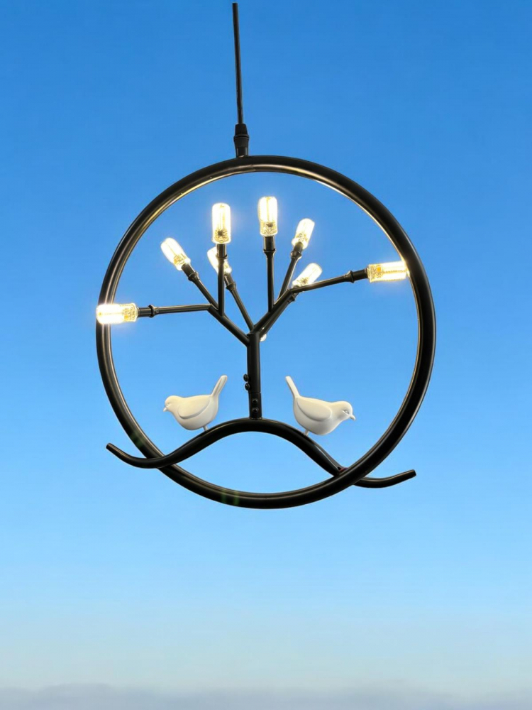Lustra suspendata, model natura, cerc Ø 36cm, cu 9 sloturi pentru becuri G4 (cu doi pini), AVI-4392 [1]